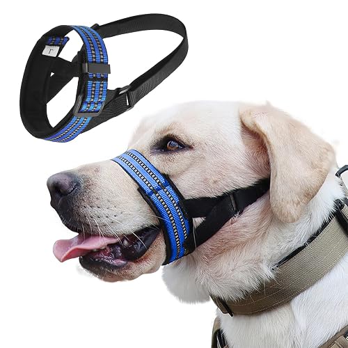 PETCUTE Bozal para Perros Pequeños y Medianos,Ajustable Bozal de Nylon para Perros,Bozal de Suave para Perros…