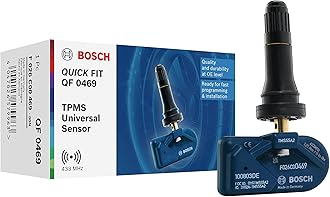 Bosch F026C00469 - QF0469 - Programmable Quick FIT TPMS Sensor - Tyre Pressure Sensor with Black Rubber Valve - 433.92 MHz