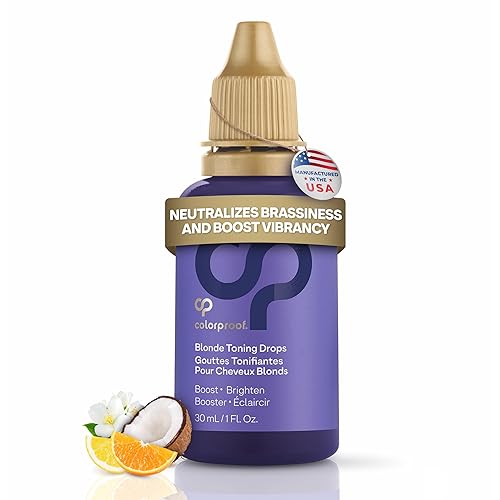 Colorproof Toning Drops - Tóner para cabello rubio con aroma a cítricos, jazmín y leche de coco, altamente pigmentado, tóner instantáneo para el