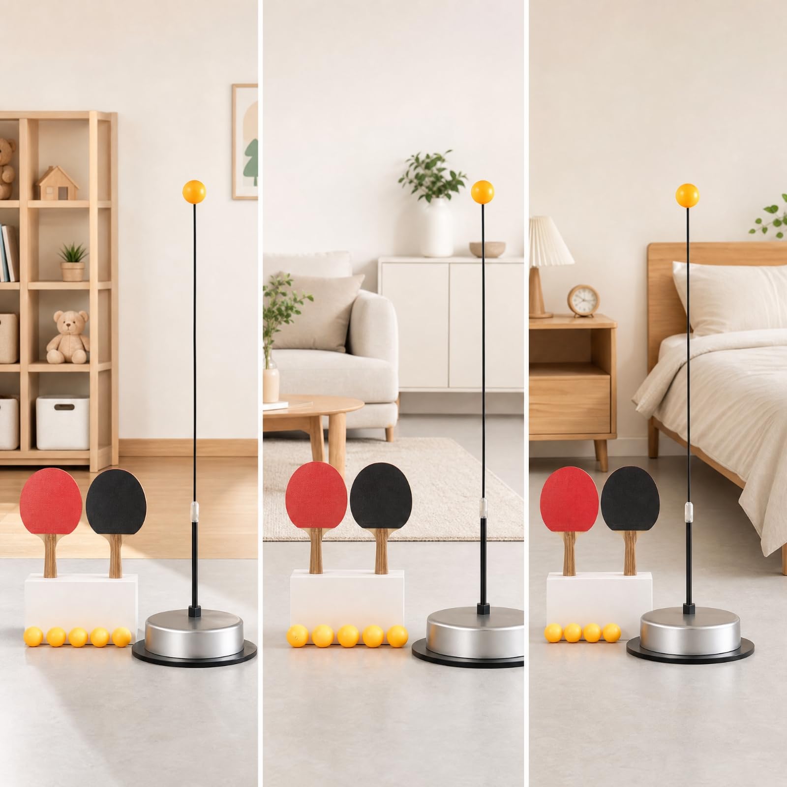 Gralara Tennis da Tavolo Pong con Base Pesata Robusto di Tennis da Tavolo con Albero Morbido Durevole Attrezzo Sportivo