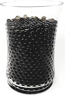 SooperBeads 20,000 Vase Filler Beads Gems Water Growing Crystal Black Gel Pearls for Vases, Wedding Centerpiece, Floral De...