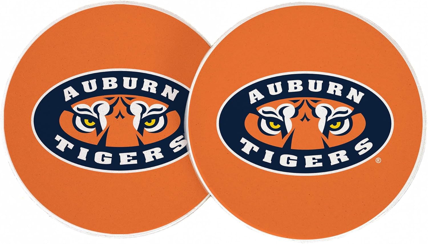 Desert Cactus Auburn University Car Accessories AU Tigers Absorbent Sandstone Cup Coasters Licensed Product Set of 2 (Design C)