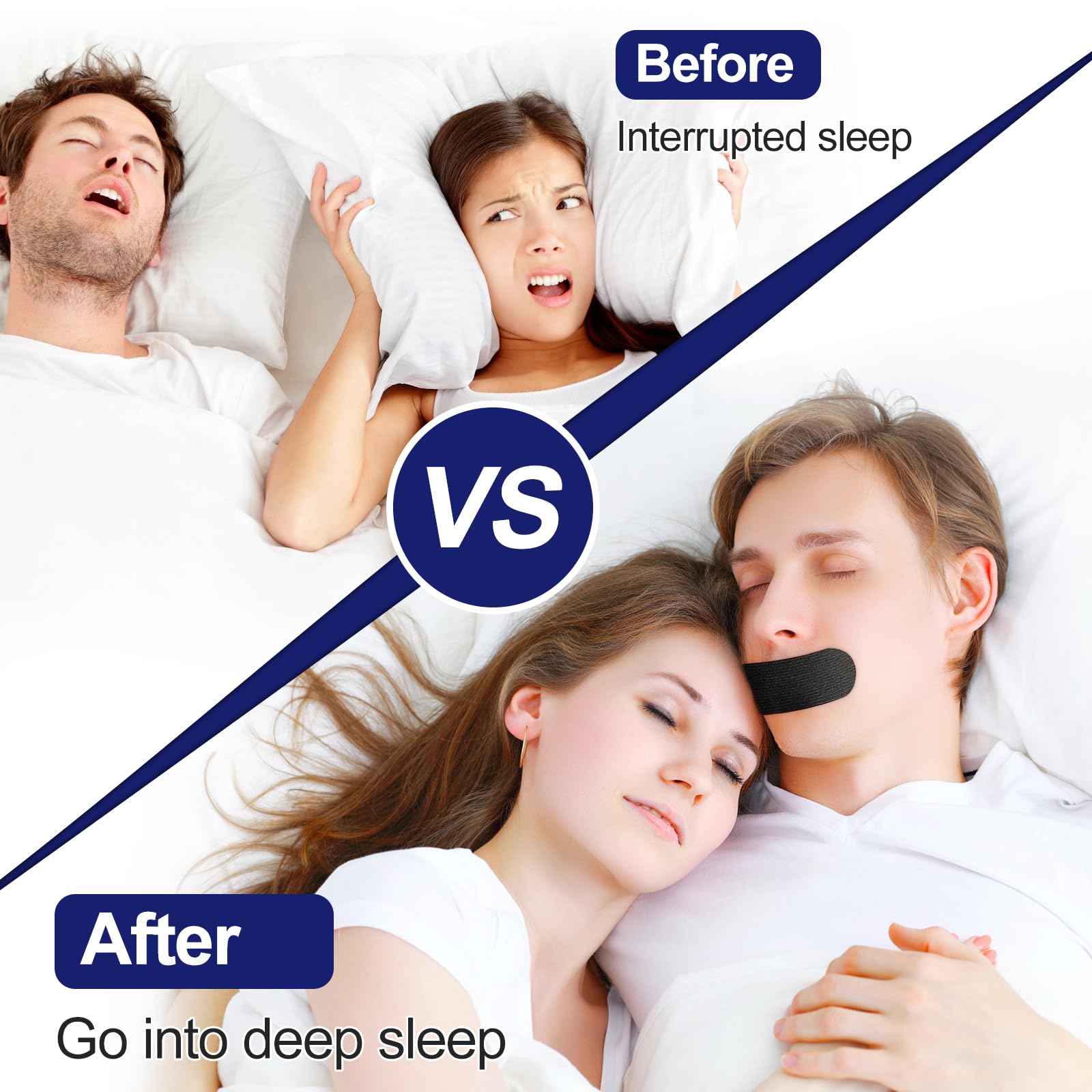 100 Pezzi Anti Russare Mouth Tape for Sleeping,Nastro per la Bocca per Ddormire,Migliora Il Riposo E L'Energia Per Respirazione Corretta,Nastro la Bocca per Uomini e Donne