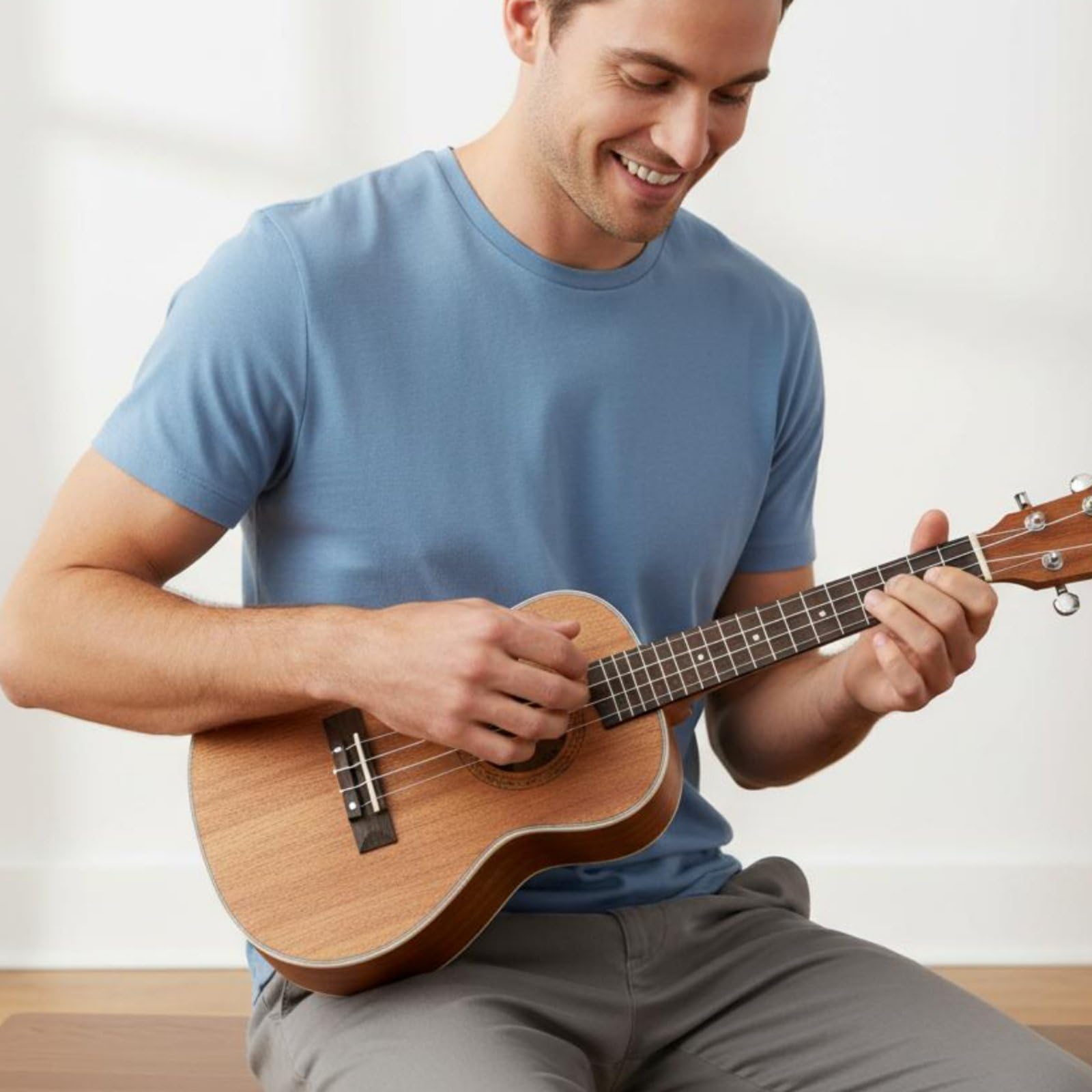 Ukulele per Principianti Ukulele Soprano Strumento a Chitarra Corpo in Palissandro Bordi Rifiniti Aspetto Tono Chiaro Piacevole Adatto a Bambini Principianti Allenamento Casa 23inch