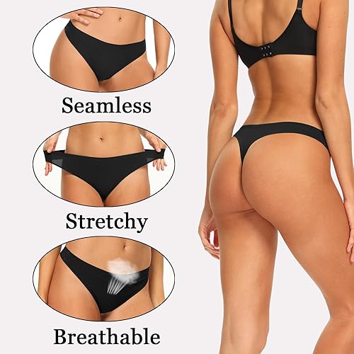 Miniatura 5 de Tangas sin costuras para mujer, bragas invisibles, ropa interior cómoda y transpirable sin costuras