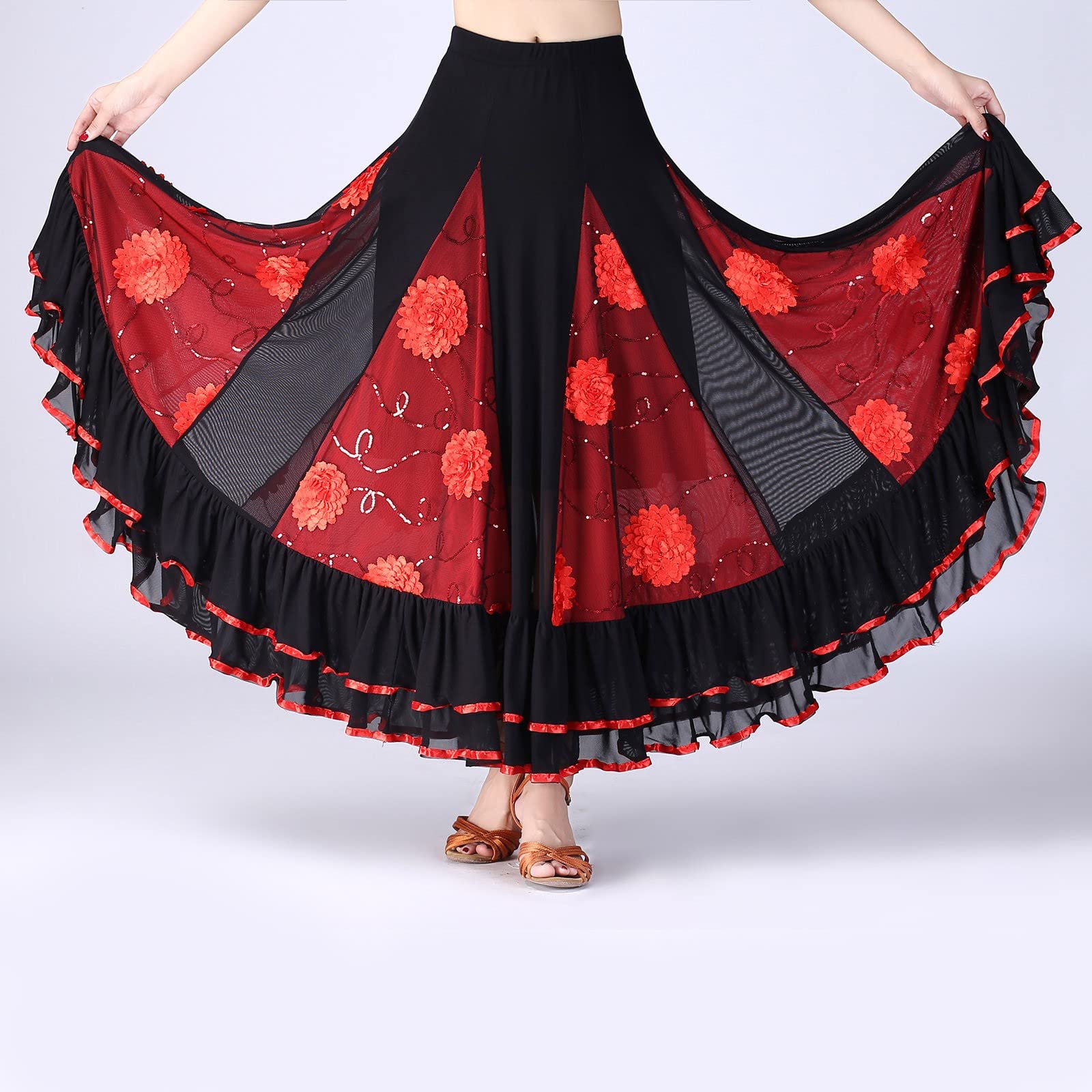 Vestito da donna per carnevale, tutù, gonna a pieghe, abito da ballo, gonna da ballo, gonna da esercizio, gonna da donna
