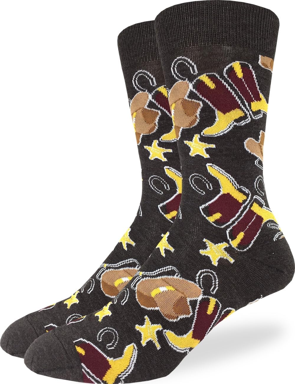 Good Luck Sock Men's Cowboy Socks, Adult, Shoe Size 7-12