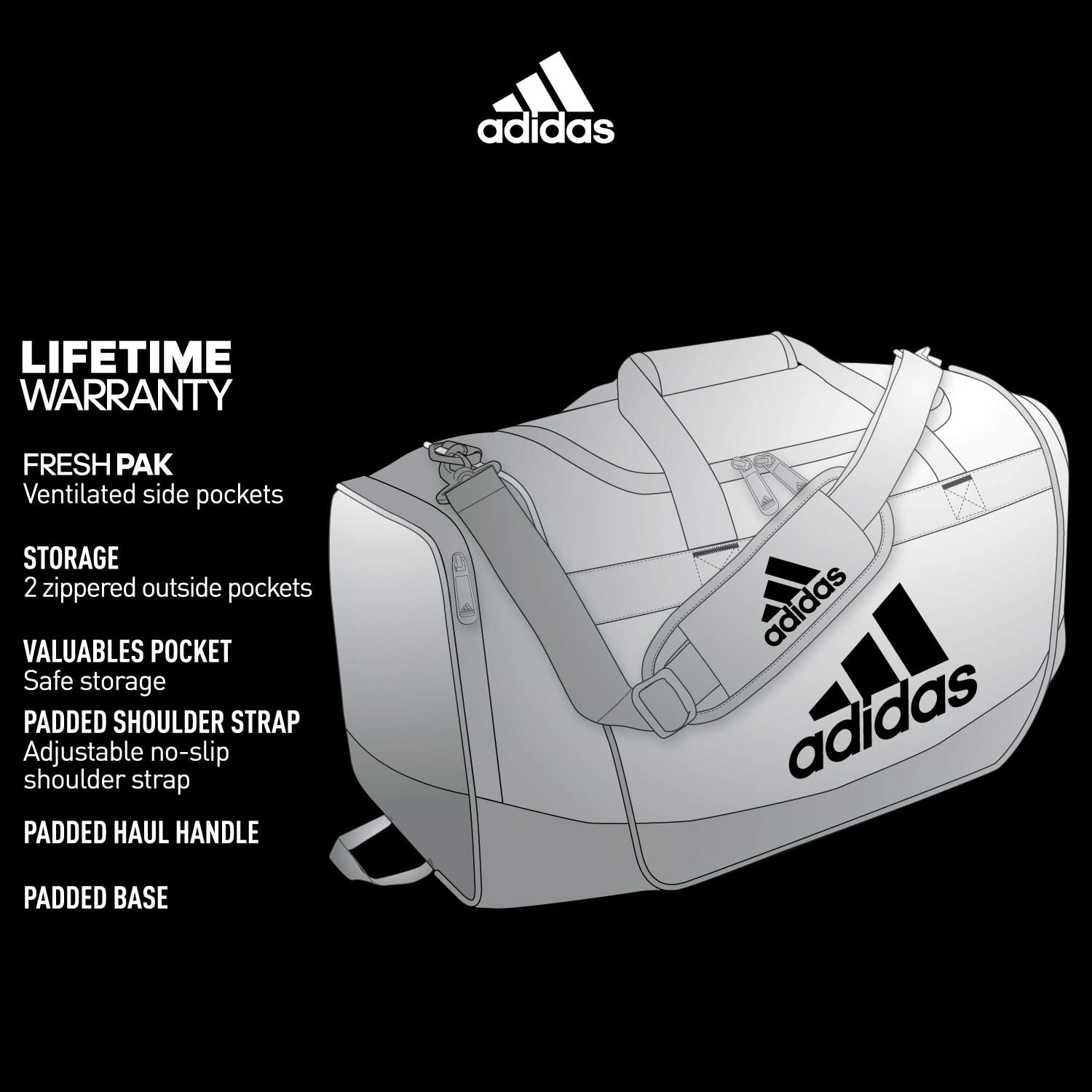 adidas Defender 3 Medium Duffel Bag: Clothing