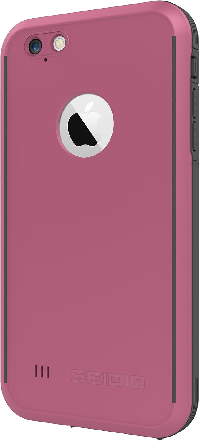 Seidio OBEX Waterproof Case for the iPhone 6 Plus/6s Plus [Drop Proof] [Everyday Protection] - Retail Packaging - Pink/Gray