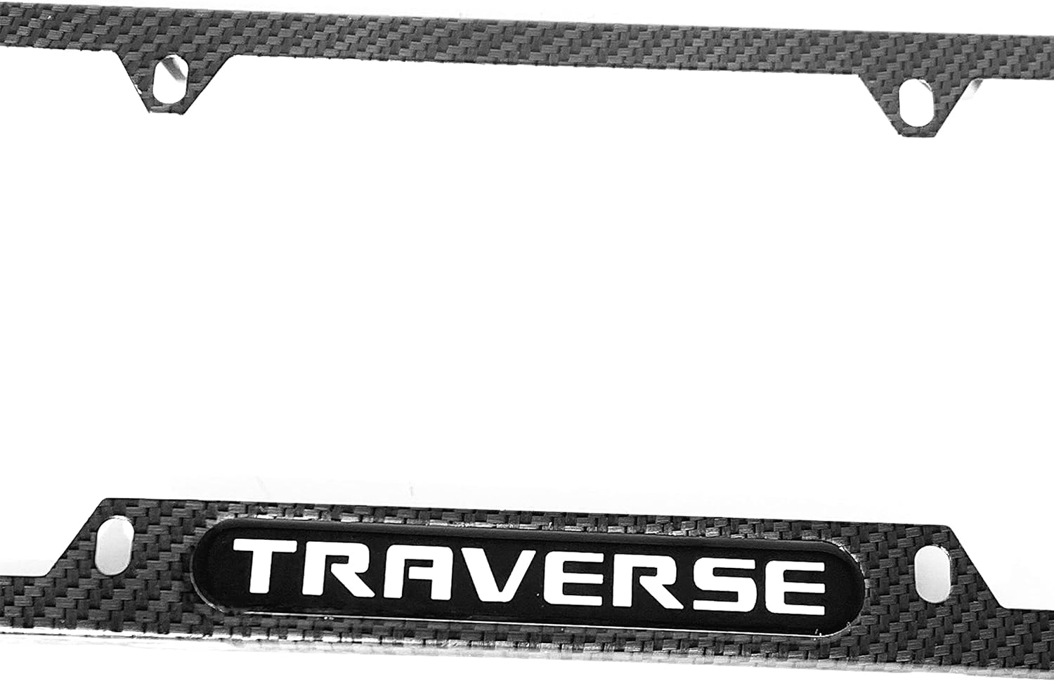 Carbon Fiber Traverse License Plate Frame Cover Holder W/Screws- Stainless Steel for Chevy-Traverse (2)