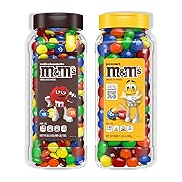 Vista 10 de M&M'S Tarros de caramelo de maní, caramelos de chocolate surtidos, tamaño de fiesta, golosinas nocturnas de películas, dulces de chocolate a granel