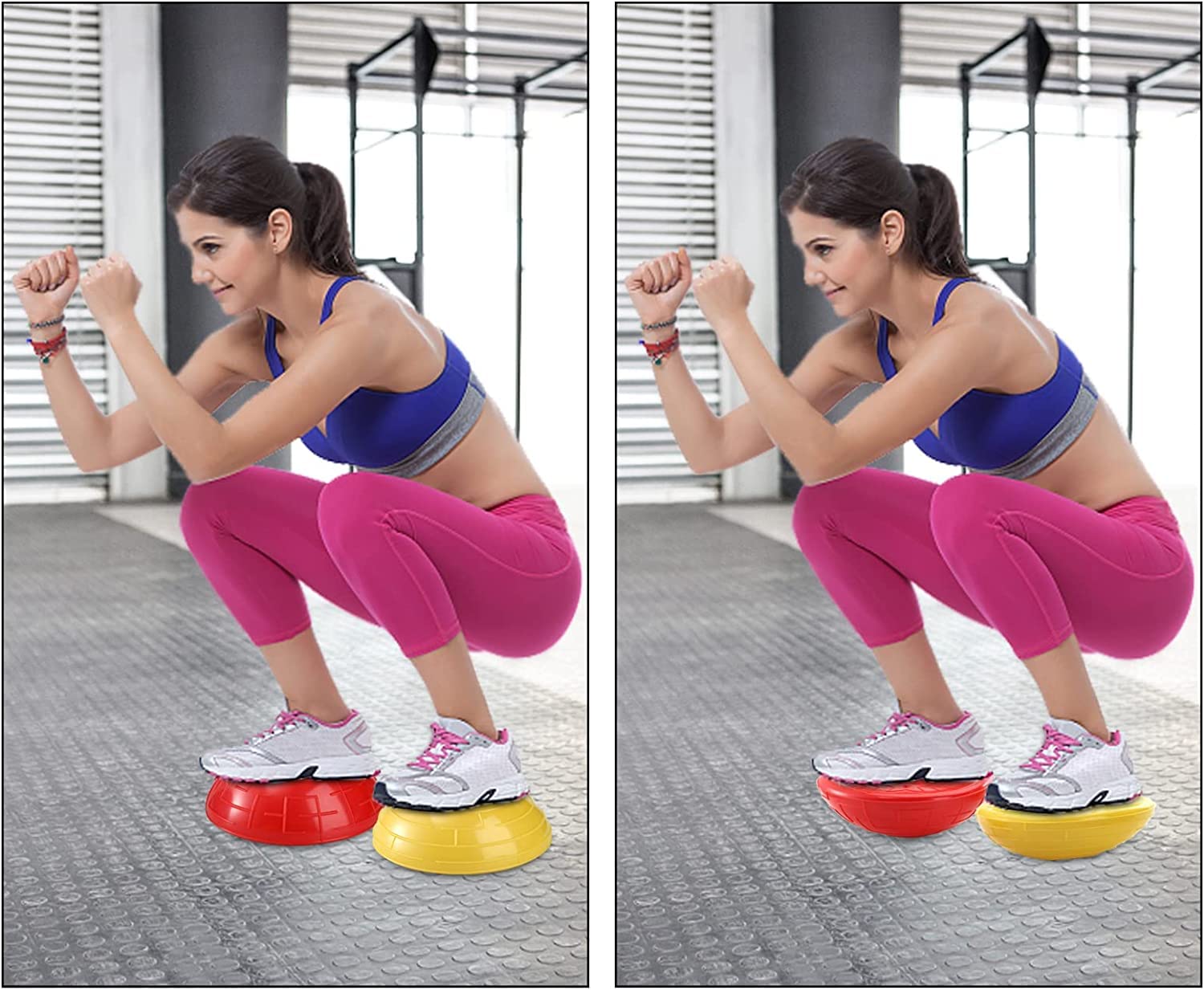 Lawei 6 palline da yoga semicircolari, per sport, equilibrio, 16 cm, mini terapia, per ginnastica, yoga, equilibrio, per adulti, favorisce la coordinazione e l'equilibrio fitness