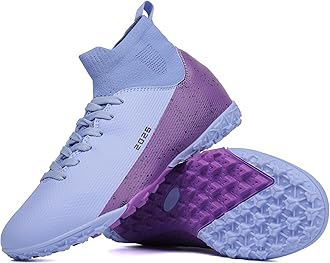 Soccer Cleats for Mens Womens Indoor Soccer Shoes Unisex Baseball Turf Shoes Youth Rugby Shoes Adult AG FG TF Football Boots Wide Training Sneaker (2309 Zi TF_38)