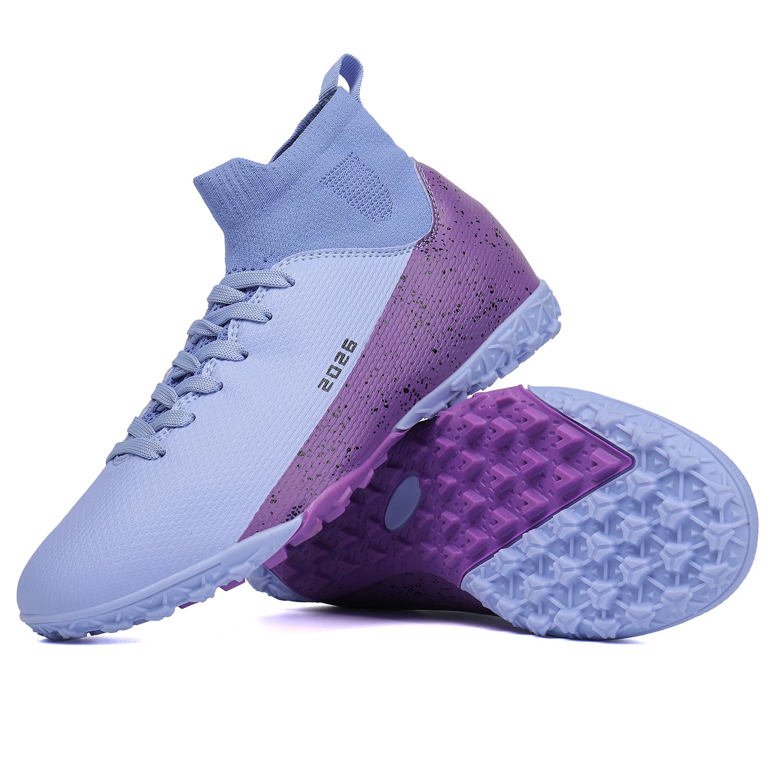 Soccer Cleats for Mens Womens Indoor Soccer Shoes Unisex Baseball Turf Shoes Youth Rugby Shoes Adult AG FG TF Football Boots Wide Training Sneaker (2309 Zi TF_38)