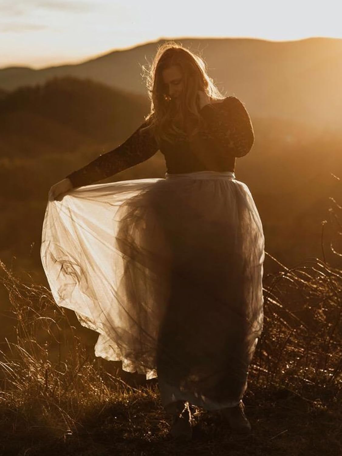 EllieHouse Womens Long Tutu Party Evening Tulle Skirt PC05 - Image 6