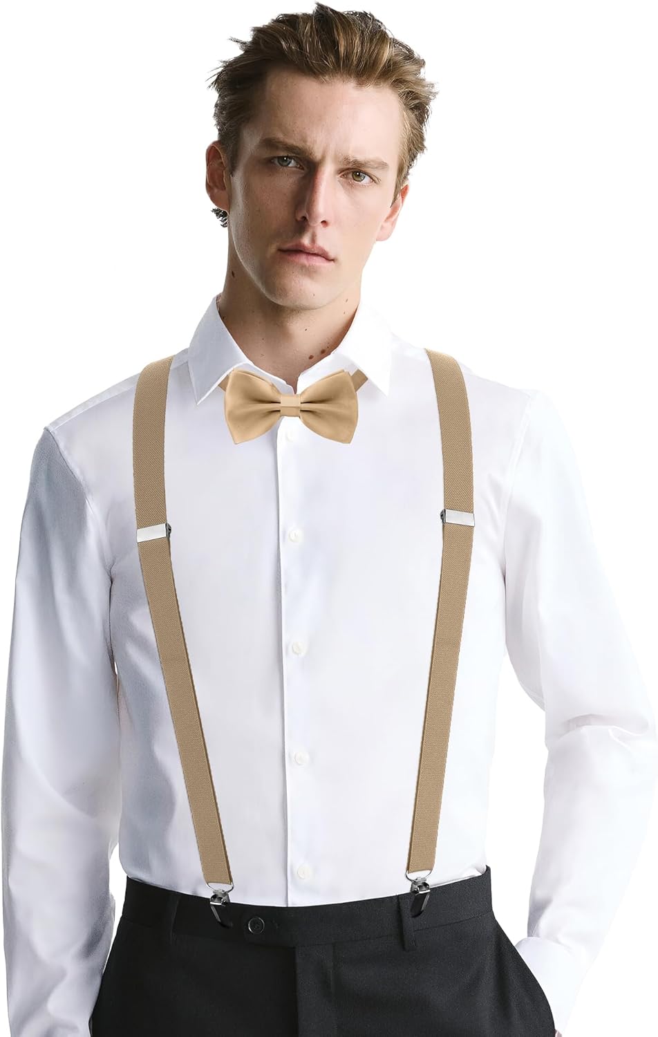 Réglable Bretelles Pour Hommes Femmes Unisexe Élastique Pince