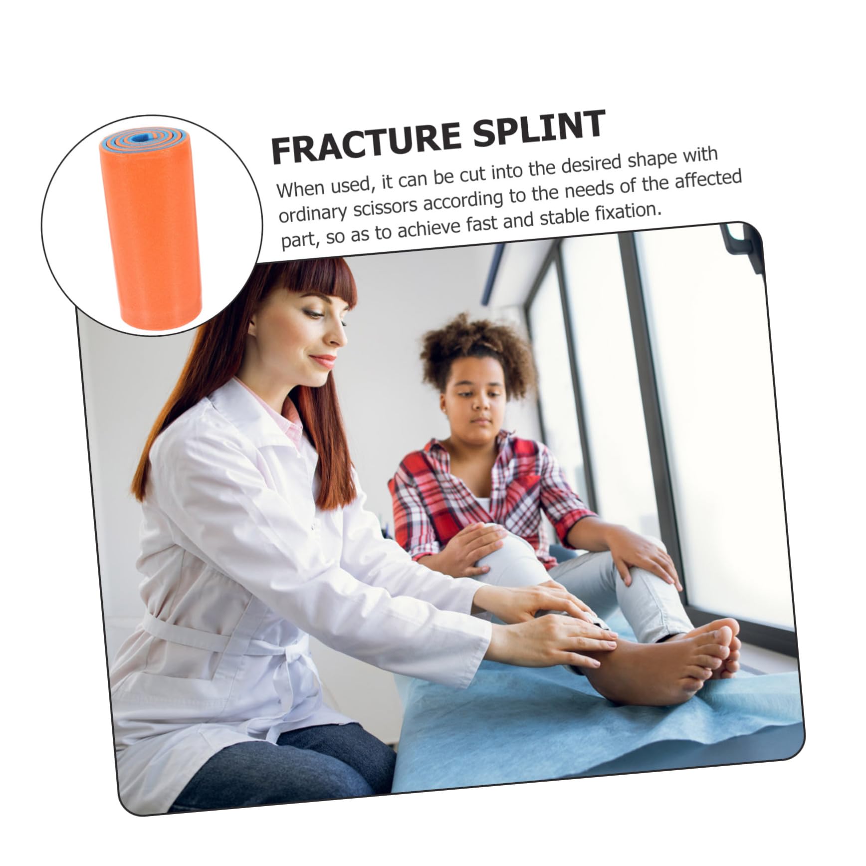 ARTSEWPLY 2Pcs Fracture Splint Brace for First Aid Supply Emergency Use for Arm and Leg Support Comfortable Breathable Material for