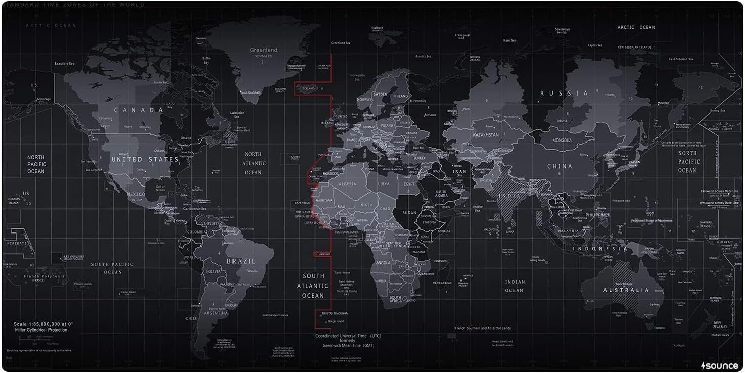 Gaming Mouse Pad, Large Extended Desk Mouse Pad, Non-Slip Spill-Resistant Mousepad with Special-Textured Surface, Anti-Fray Stitched Edges for Gamer/Office/Home 900L x 400B x 2H mm (Black)