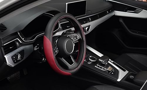 Miniatura 4 de Labbyway - Funda de piel de microfibra para volante de coche, ajuste universal, 15 pulgadas, protector de rueda antideslizante