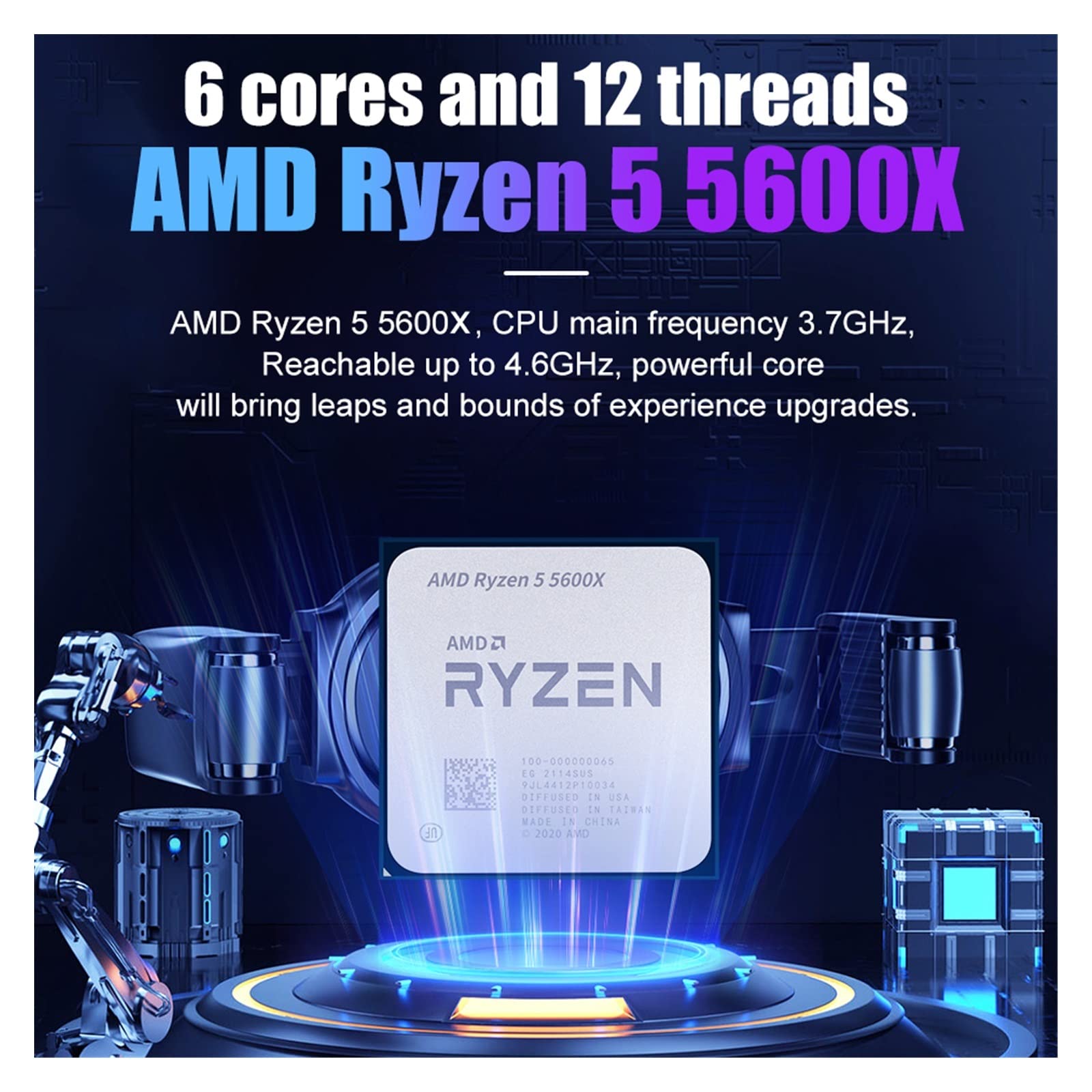 Amazon | コンピューターコンポーネント AMD Ryzen 5 5600 X R5 5600X