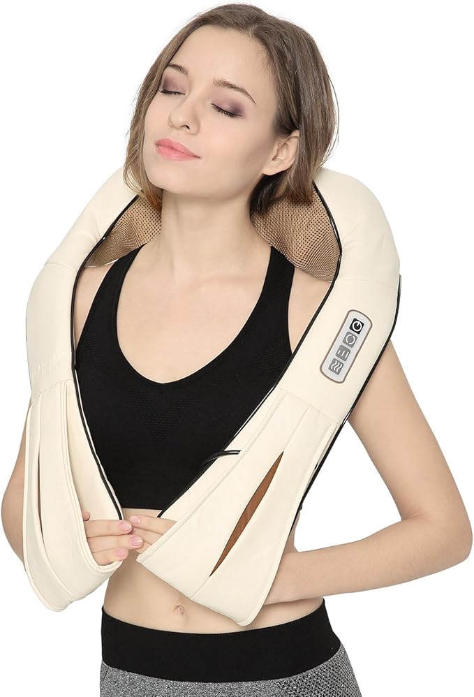 Nekteck Neck Back Massager, Shoulder Massager with Heat, Deep Tissue 3D