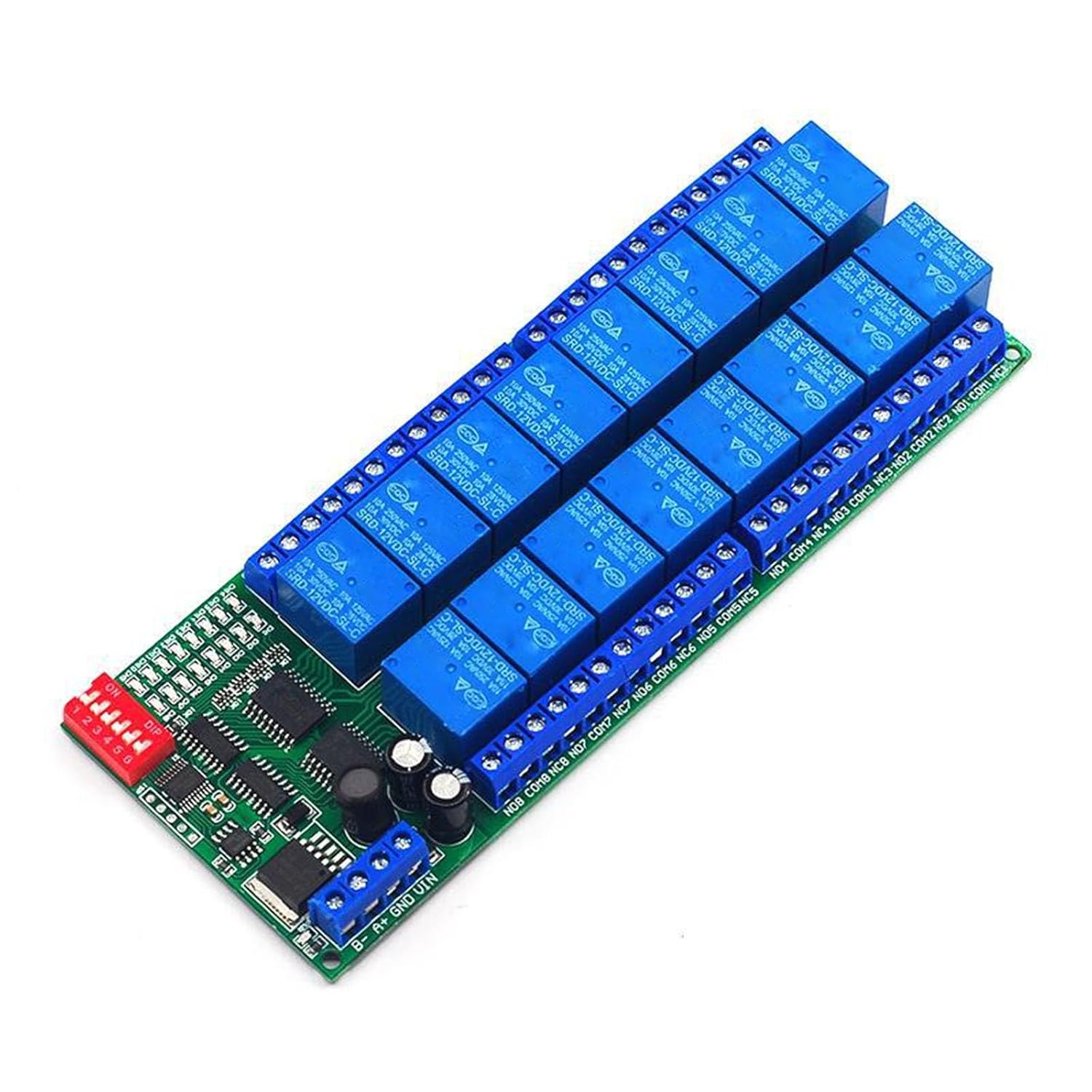 RS485 Relays Module DC12V 32/16/8 Channel for Automation Home with RTU Control
