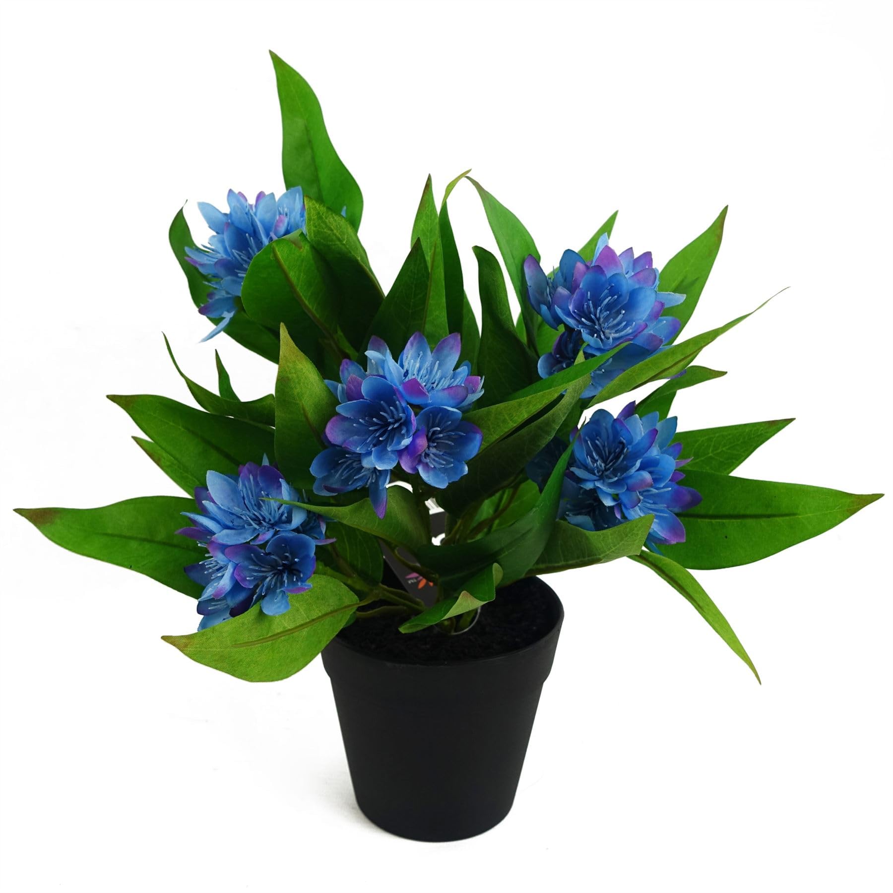 Leaf Artificial Freesia Flowering Houseplant Potted Plants Realistic, 18cm