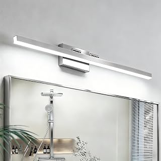 IZORRO Modern Bathroom Vanity Light 40 inch, Rotatable, 32W Dimmable Led Bathroom Light Fixture Over Mirror, Chrome Vanity Light Bar (Cool White 6000K)