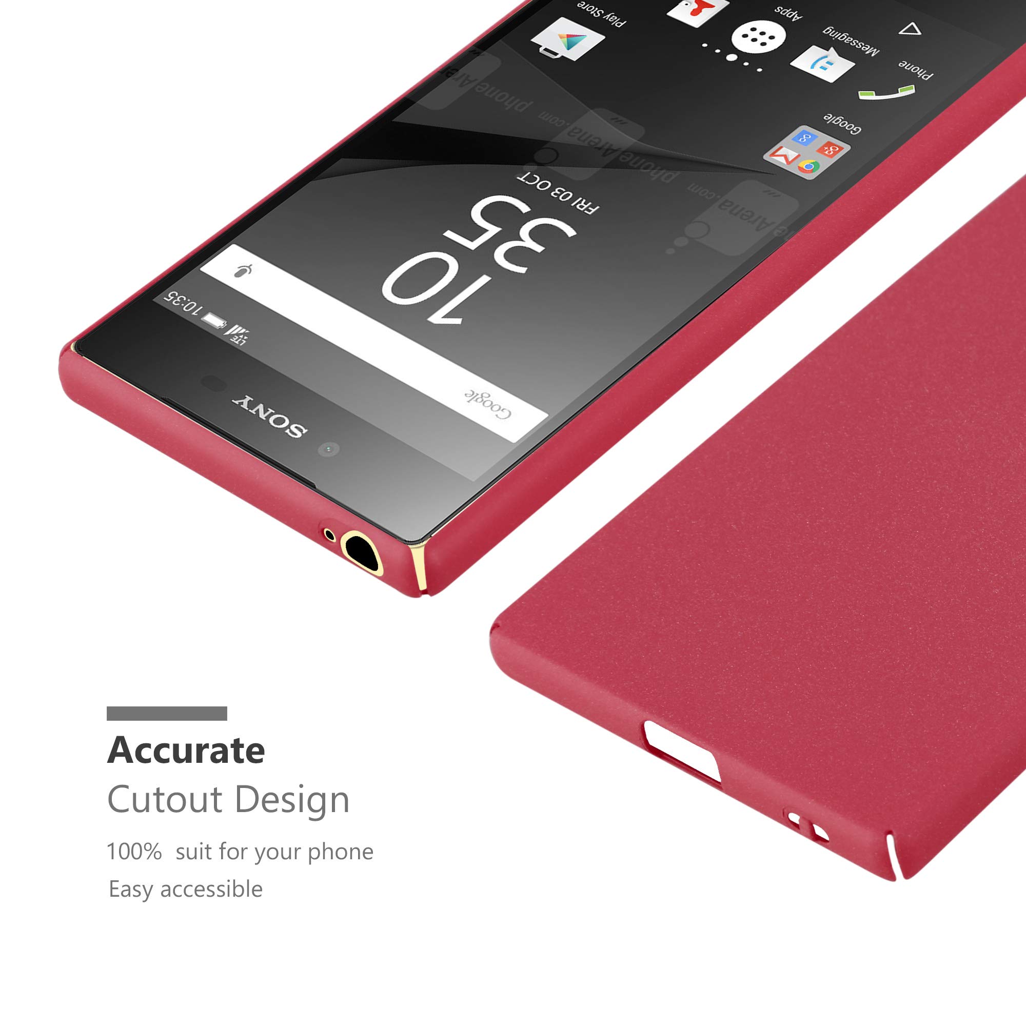 Cadorabo Custodia per Sony Xperia XA1 in FROSTY ROSA - Rigida Cover Protettiva Sottile con Bordo Protezione - Back Hard Case Ultra Slim Bumper Antiurto Guscio Plastica