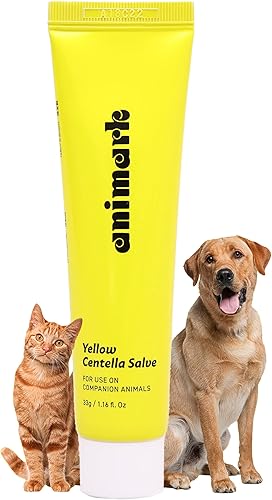 Yellow CENTELLA - Ungüento para el cuidado de heridas y puntos calientes para perros, gatos y animales pequeños, seguro para las lamidas, de acción
