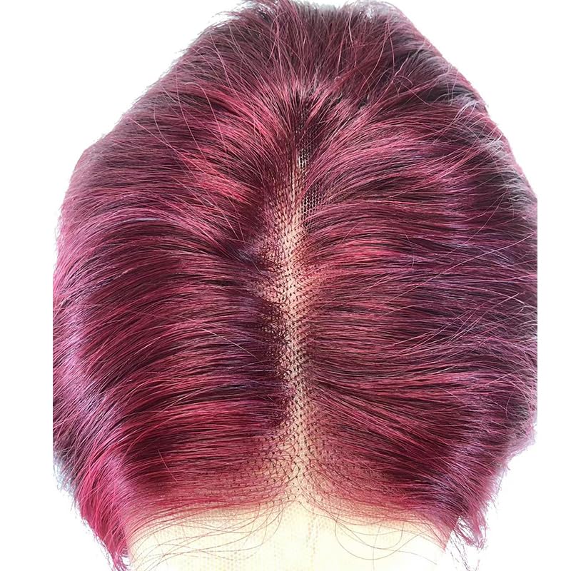 99j Burgundy Bob Wig Human HaIr Wigs 4x4 Lace Front Wigs for Black Women Straight Burgundy Human Hair Pre Plucked 180% Density Transpaent Lace Frontal Wig