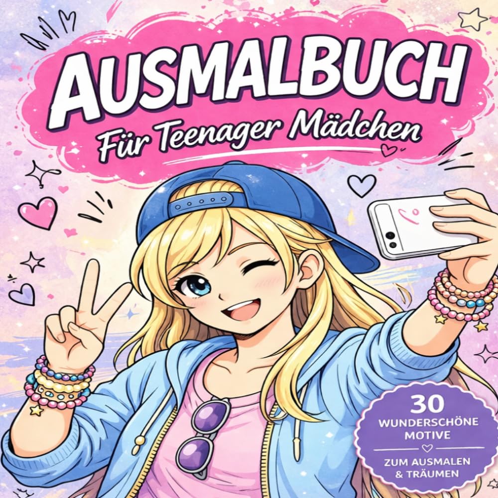 AUSMALBUCH für Teenager Mädchen: Kreative Motive zum Ausmalen & Entspannen. 30 wunderschöne Designs | Mode, Pferde, Anime & mehr. ausmalbuch mädchen ... anime ausmalbuch mädchen ausmalen entspannung