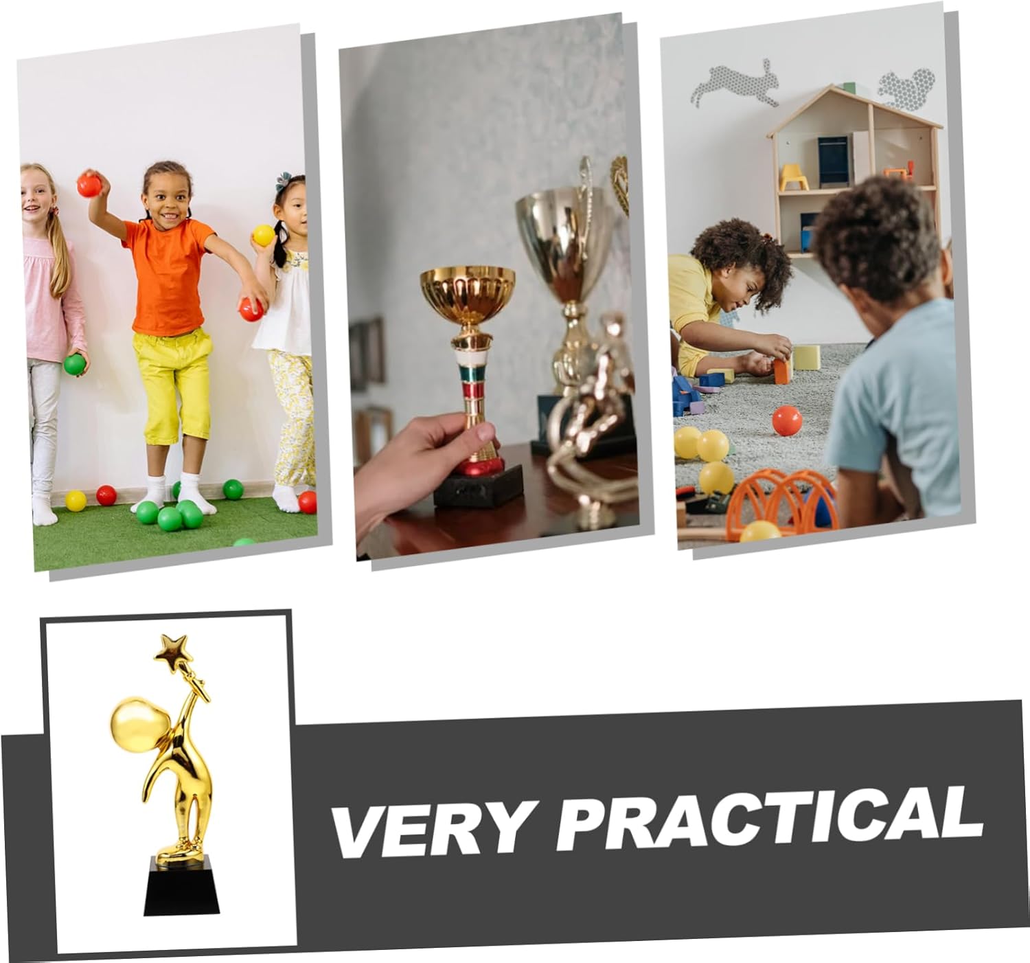 Dancing Style Trophy Resin Award for Students Creative Design for Dance Parties Kindergarten Competitions and Ceremony Decorations Bright Trophy Decor