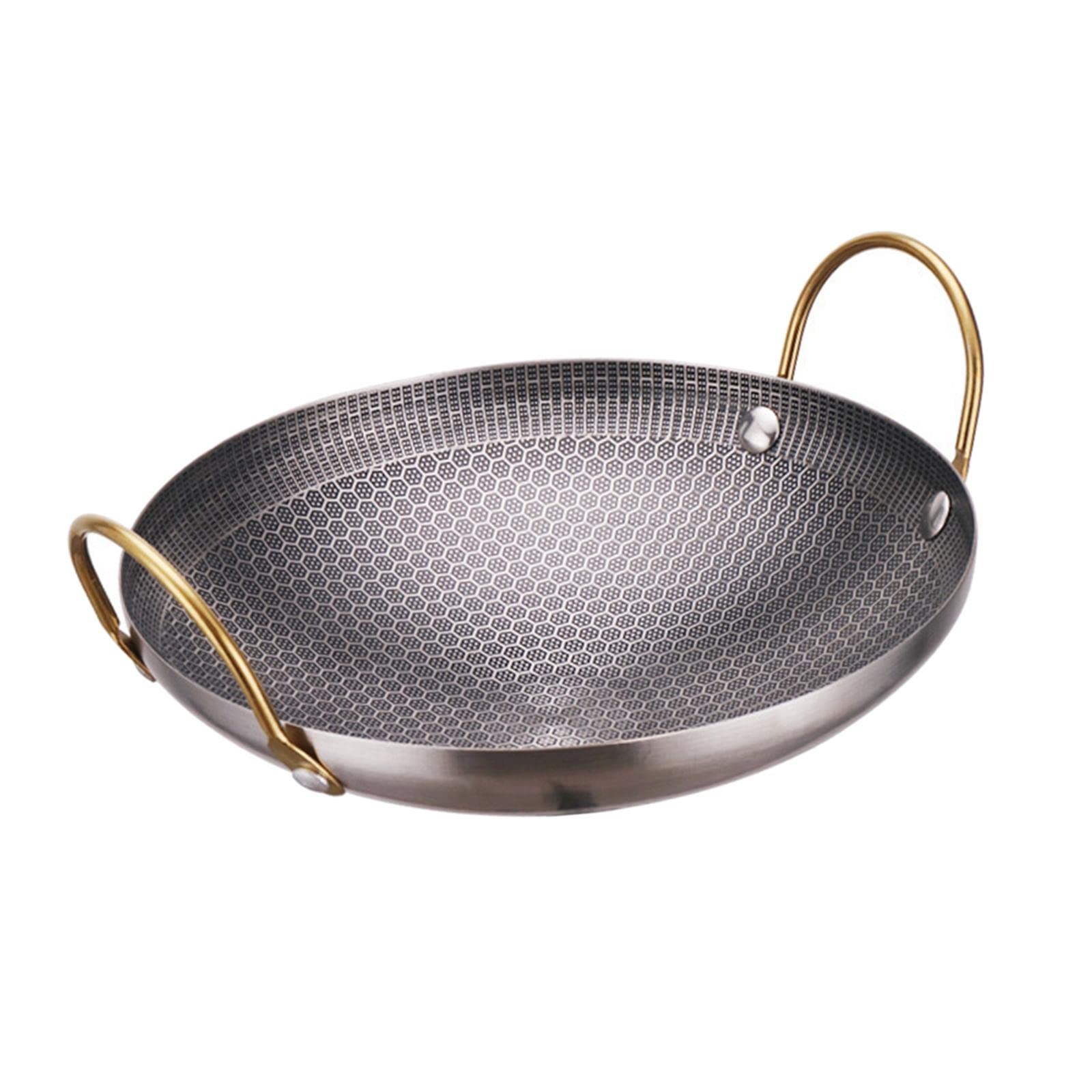 Stainless Steel Wok Pot Stockpot Stewpot Skillet Kitchenware for Outdoor 9cinch Outdoor Sports | Camping & Hiking | Camping Cooking Supplies | Camping Cookware-image-49