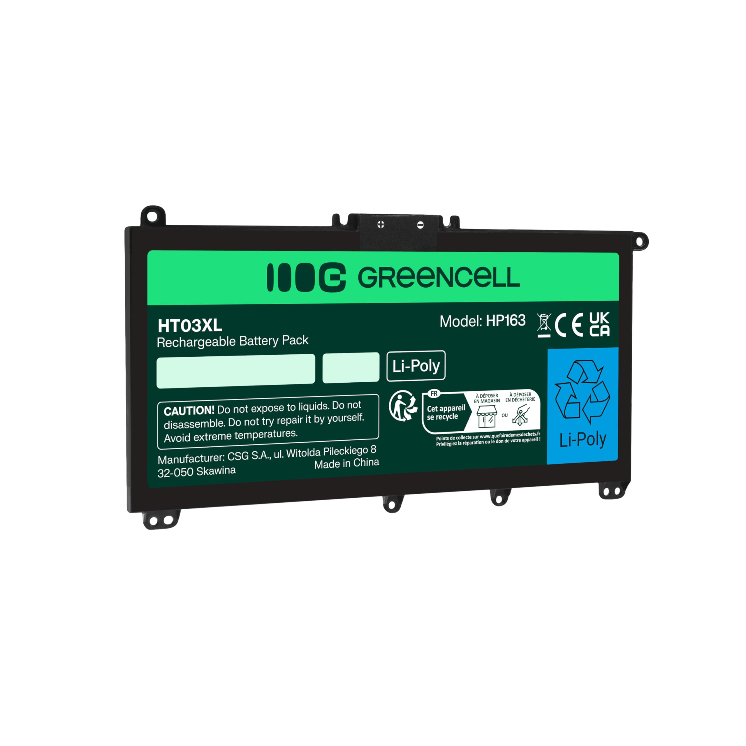 Green Cell Batterie pour HP HT03XL HTO3XL L11421-2C2 L11119-855 L11421-2C2 240 G7 245 250 255 340 G5 348 G5 15-DB 15-DA 15-CS 17-by 17-CA Pavilion 14-DH 17-CA X360 14-DH