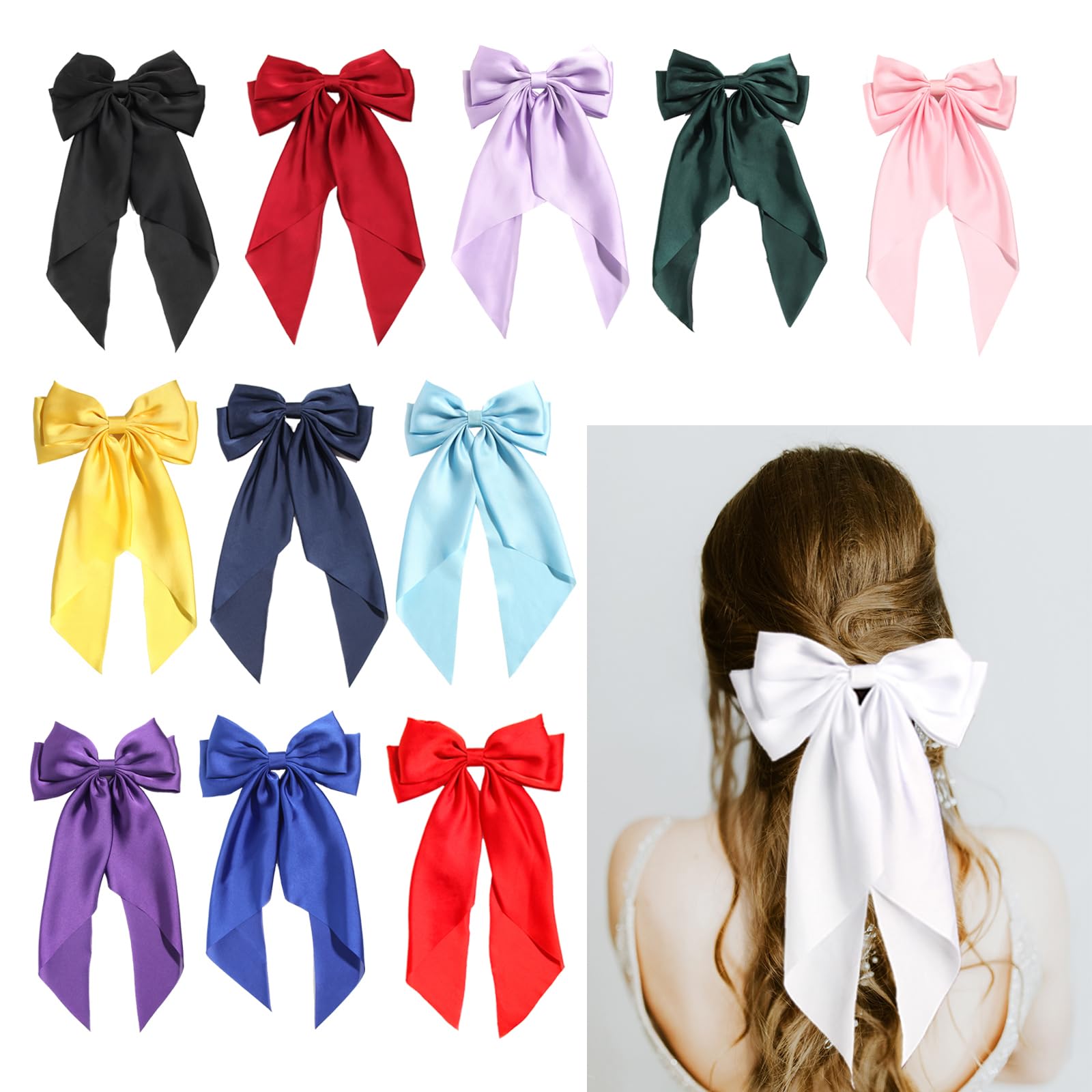 Amazon.com : SUSULU 12pcs Large Hair Bows for Women,Big Hair  display picture 1