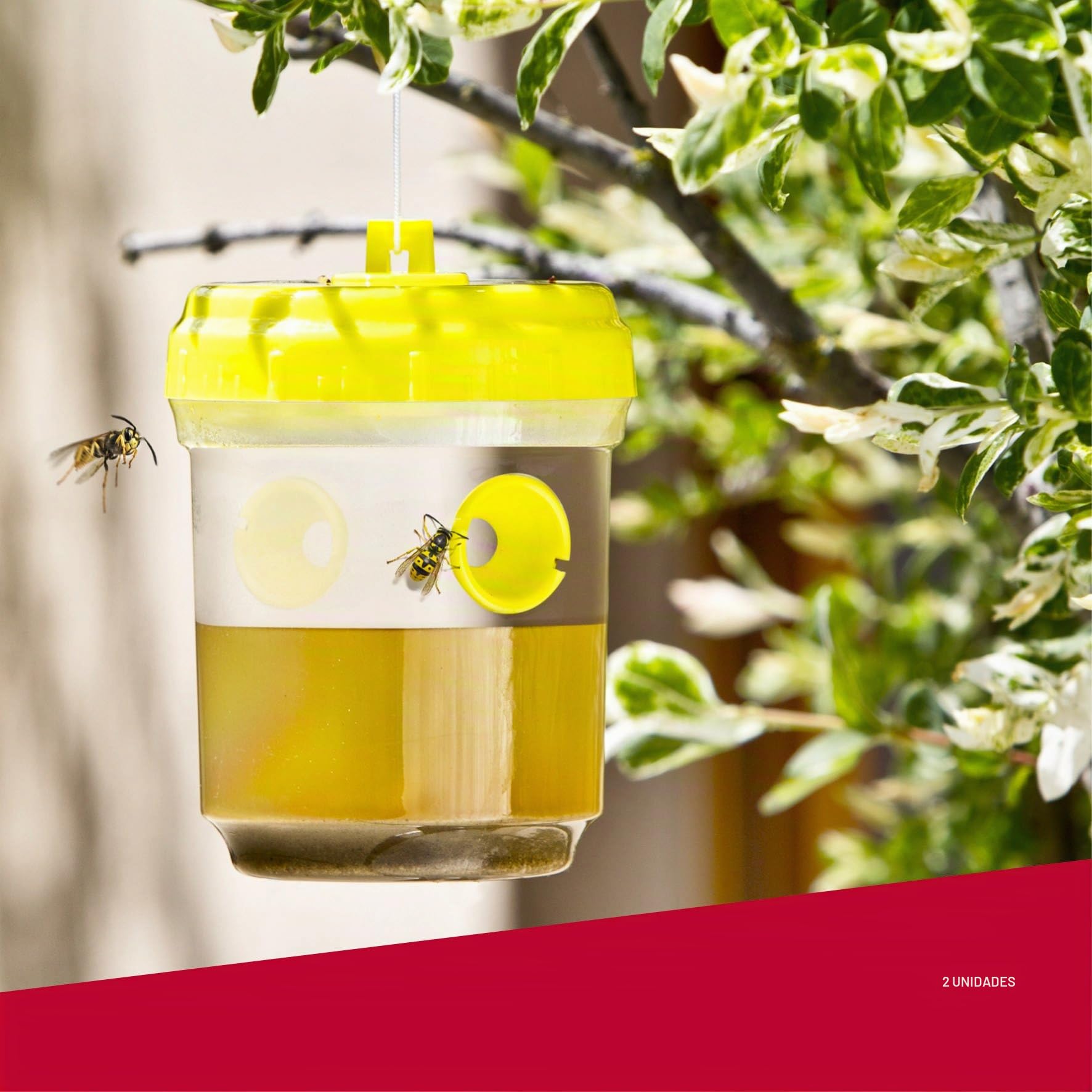 Windhager Duo Insectos Trampa para Moscas Protector de Avispas para Colgar, 2 Piezas, 03115, translúcido, max. 200ml