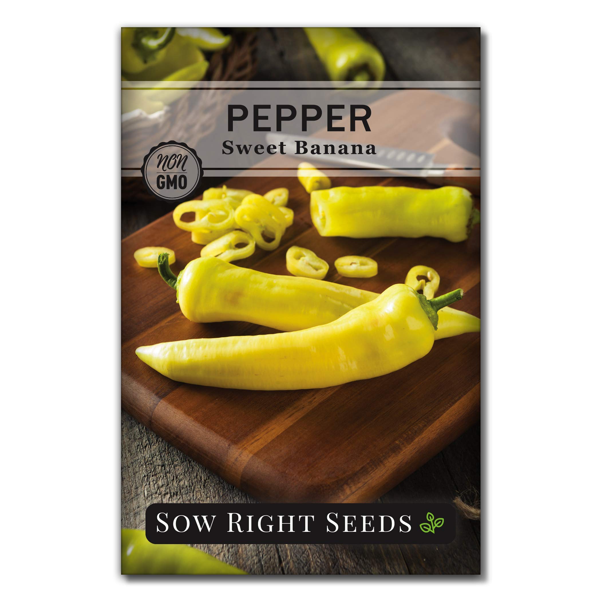 Sow Right Seeds - Sweet Banana Pepper Seed for Planting - Non-GMO Heirloom Packet with Instructions to Plant an Outdoor Home Vegetable Garden - Grow