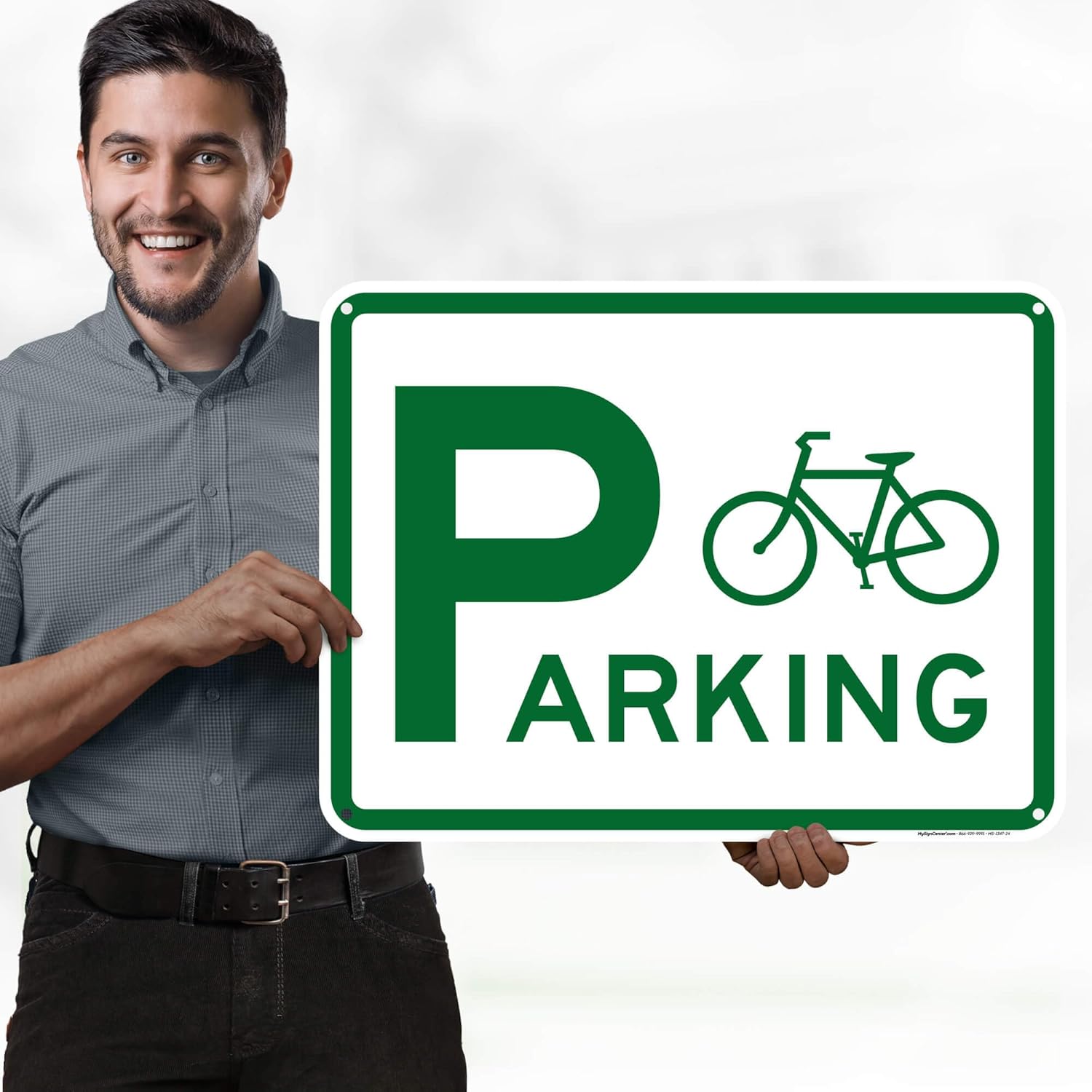 Parking Sign, 18x24 Inches, 55 mil thick HDPE (high density polyethylene), Made in USA by My Sign Center