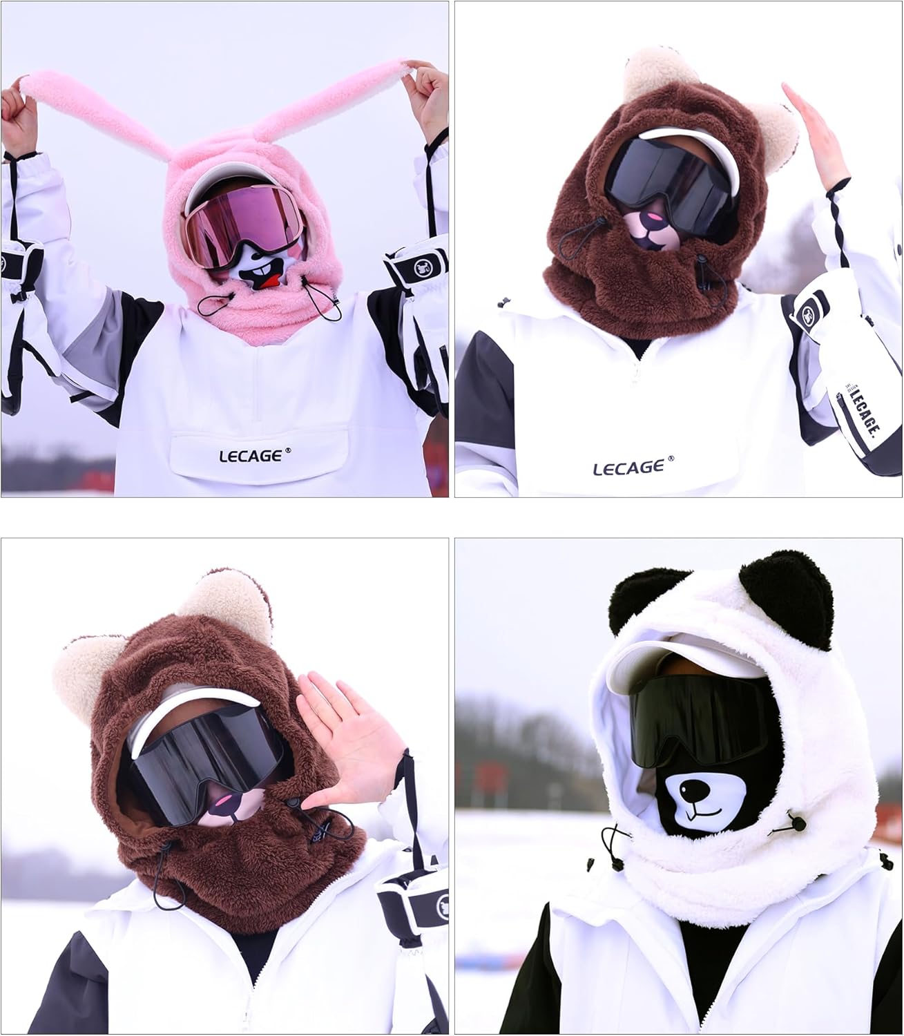 Wind-Resistant Winter Balaclava Ski Face Mask Adjustable Drawstring Warm Hood Full Head Cover for Men Women - Image 7