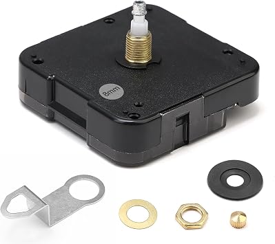 Quartz Clock 12888 Movement Replacement Set, Battery Operated Axis Shaft High Torque Clock Parts Suitable for Wall Clock Motor Repair Parts and DIY Shaft 18.5mm - Thread 8mm
