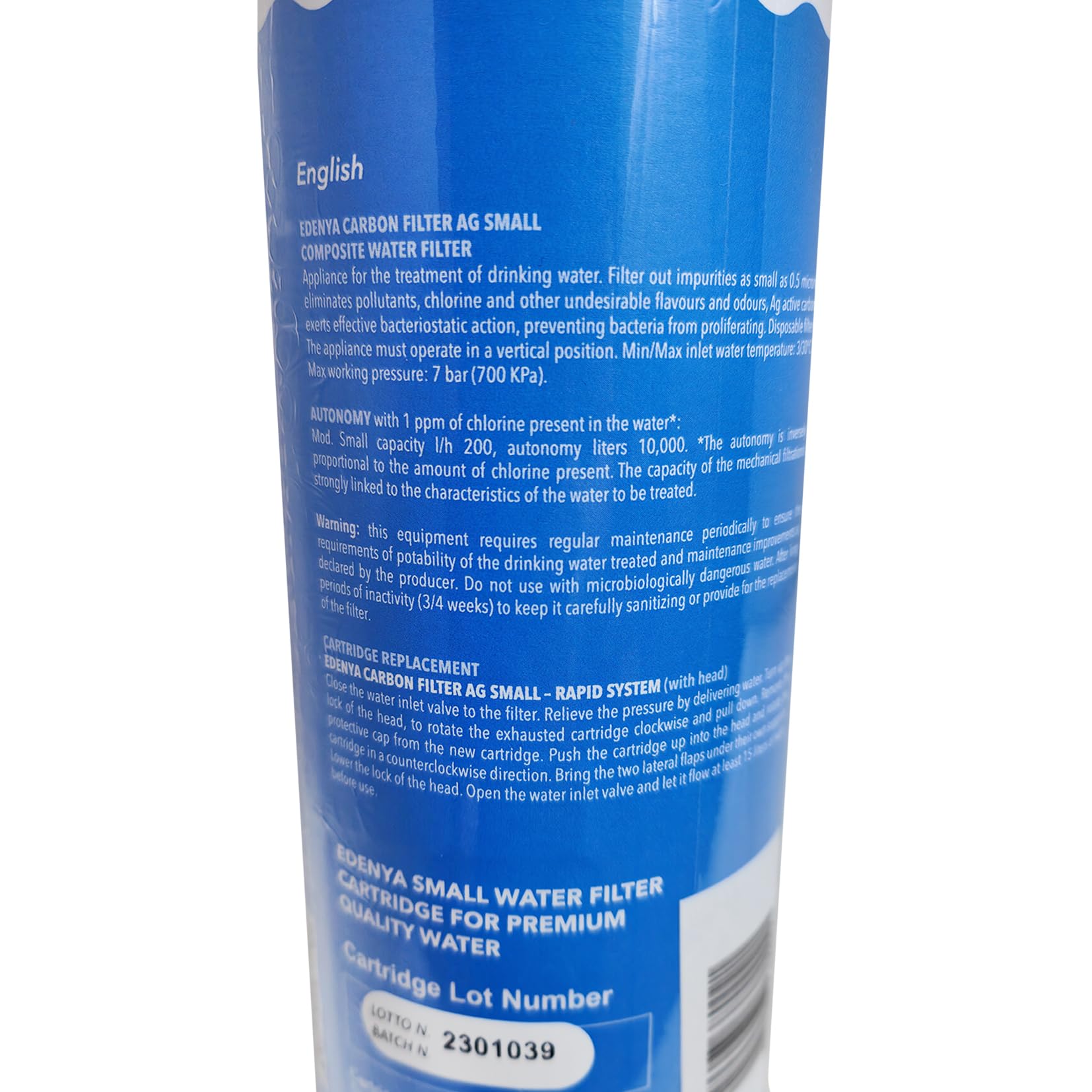 Filtro Acqua Edenya AG 0.5 Micron - Con Carbone Attivo E Argento - Foto 8