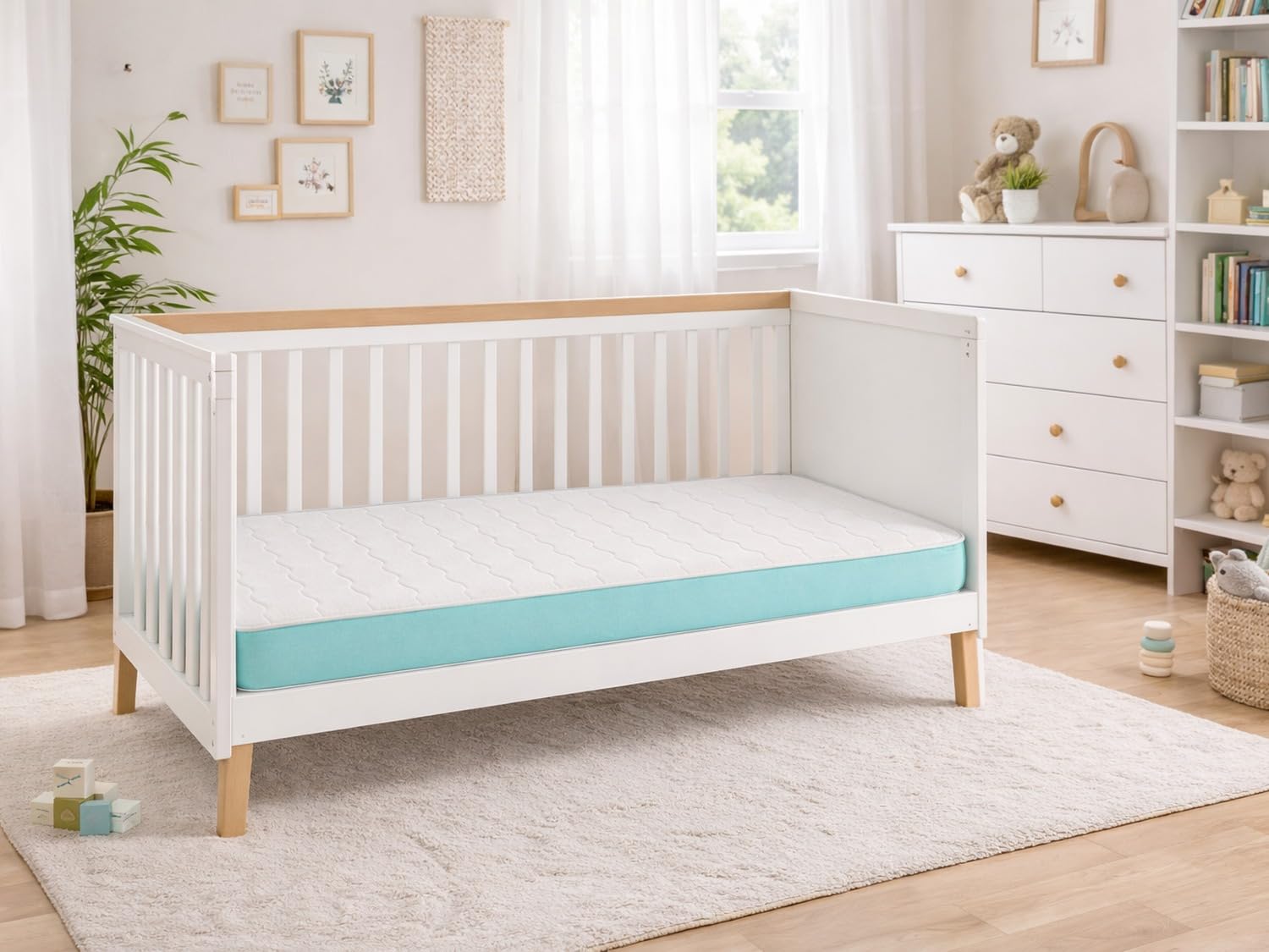 DORMISSIMO Babymatratze 57x117 EKO Baby Höhe 11 cm - Kindermatratze - Perforierter und atmungsaktiver Schaumstoffkern