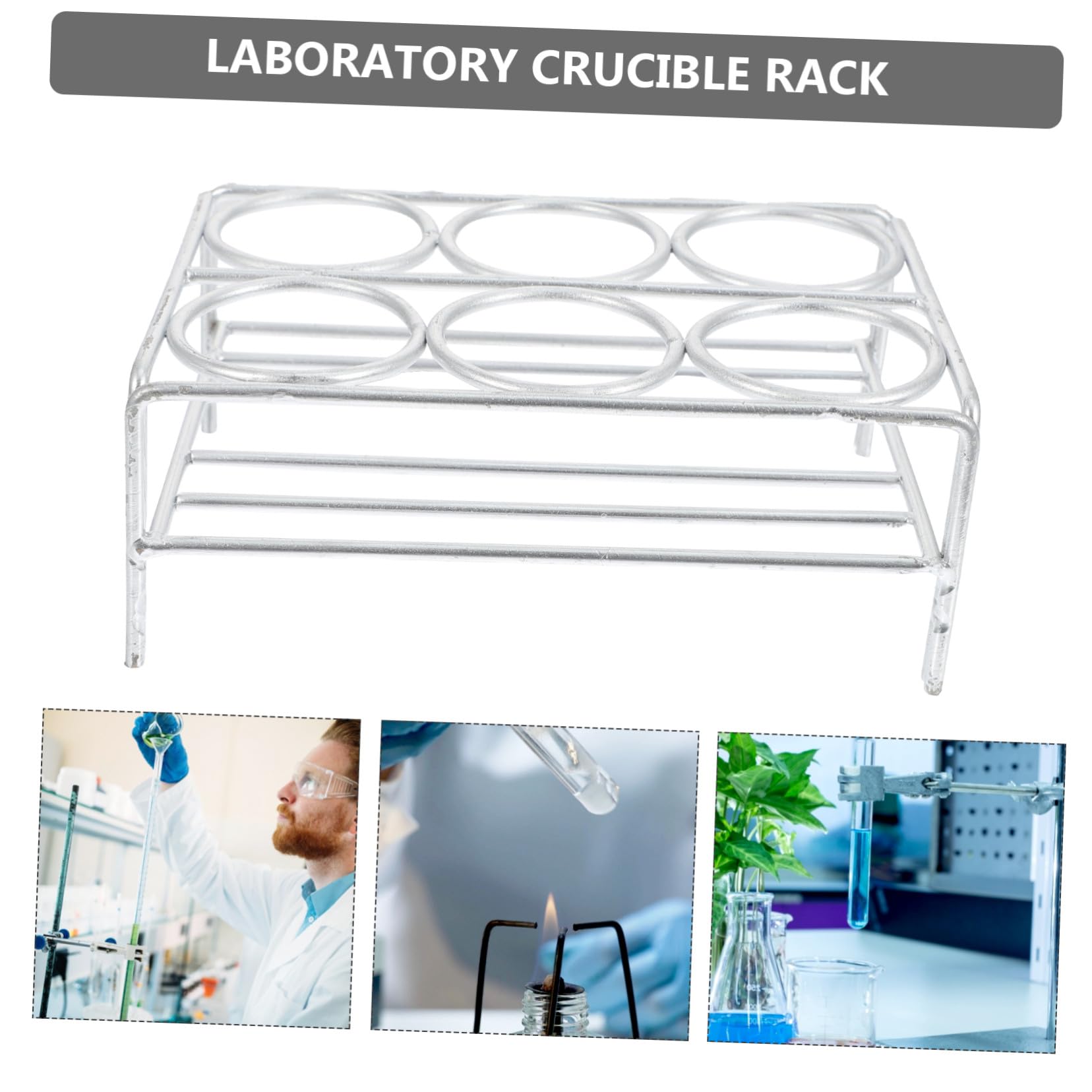 Hemobllo Support de Creusets de Laboratoire Fil Nickel-chrome Étagère Métallique ou Rack de Rangement Pratique pour Usage Scolaire et Technique