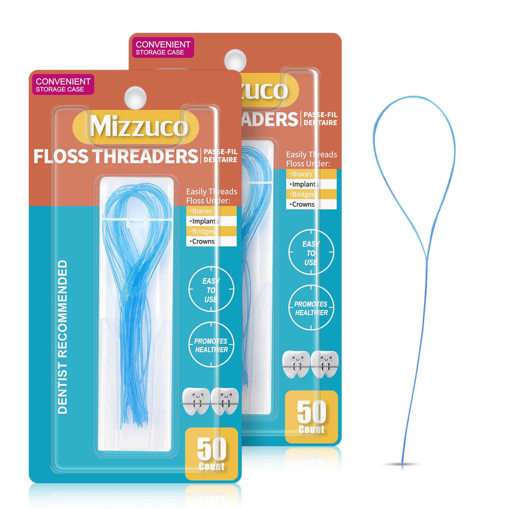 Floss Threaders, 50 Count (2Pack)