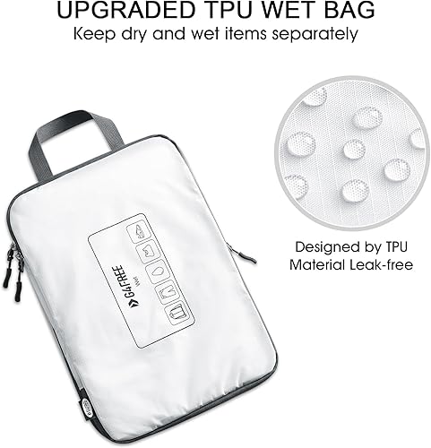 Miniatura 3 de G4Free Juego de 6 cubos de equipaje para viajes, bolsas organizadoras de equipaje para accesorios de viaje, artículos esenciales de viaje, cubos de