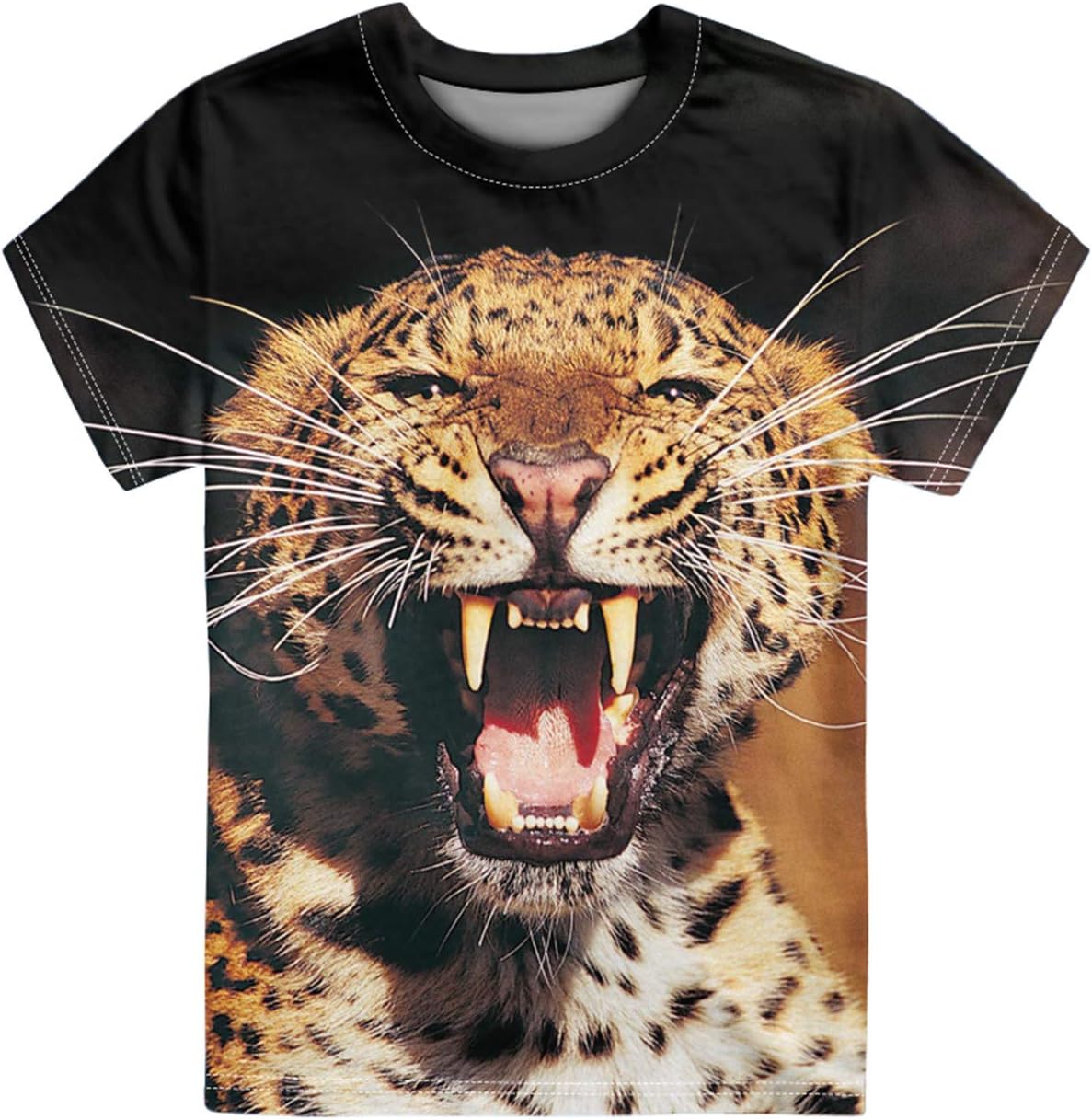Xhuibop Cheetah Print Boys T Shirts for Kids Size 7-8 Short Sleeve Active Sportswear Summer Clothes for Teens Crewneck Athletic Pullover Tees