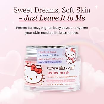 Amazon.com : The Crème Shop Hello Kitty Klean Beauty™ Gelée Mask