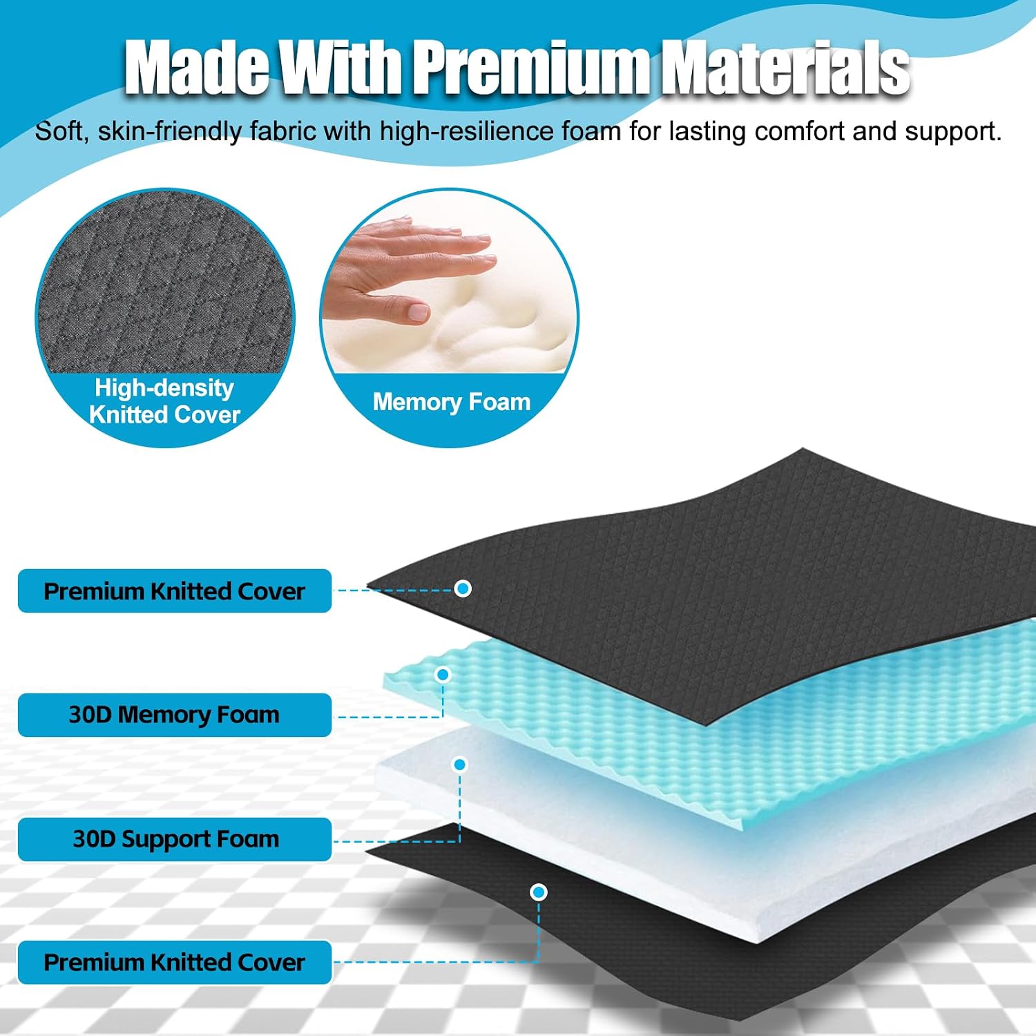 RV Corner Angle Cut Bunk Mattress, 3.2" Thick Memory Foam, Medium Firm, 21" Corner Angle, 73" x 50", Remove Cover, for Trailers, Camper Vans