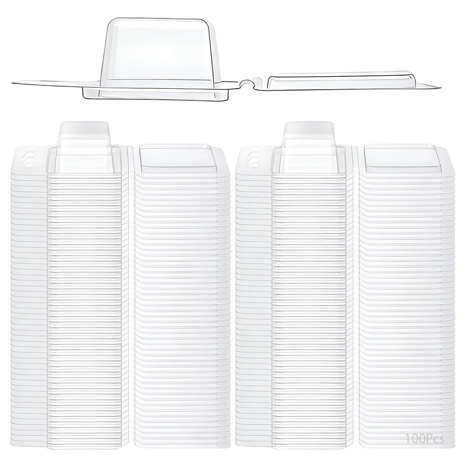 Cubos para derretir cera en moldes cuadrados PET de 6.4 x 5.8 cm para almacenamiento óptimo